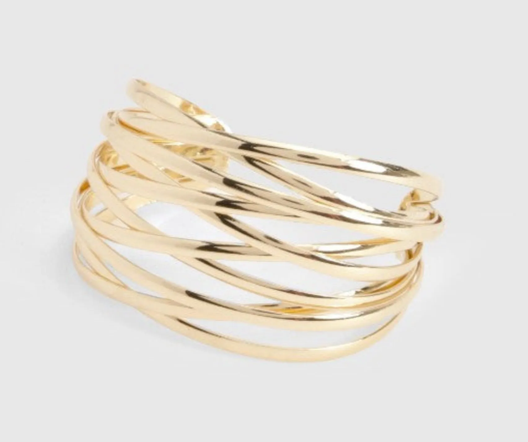 Gold Tone Cut Out Bangle