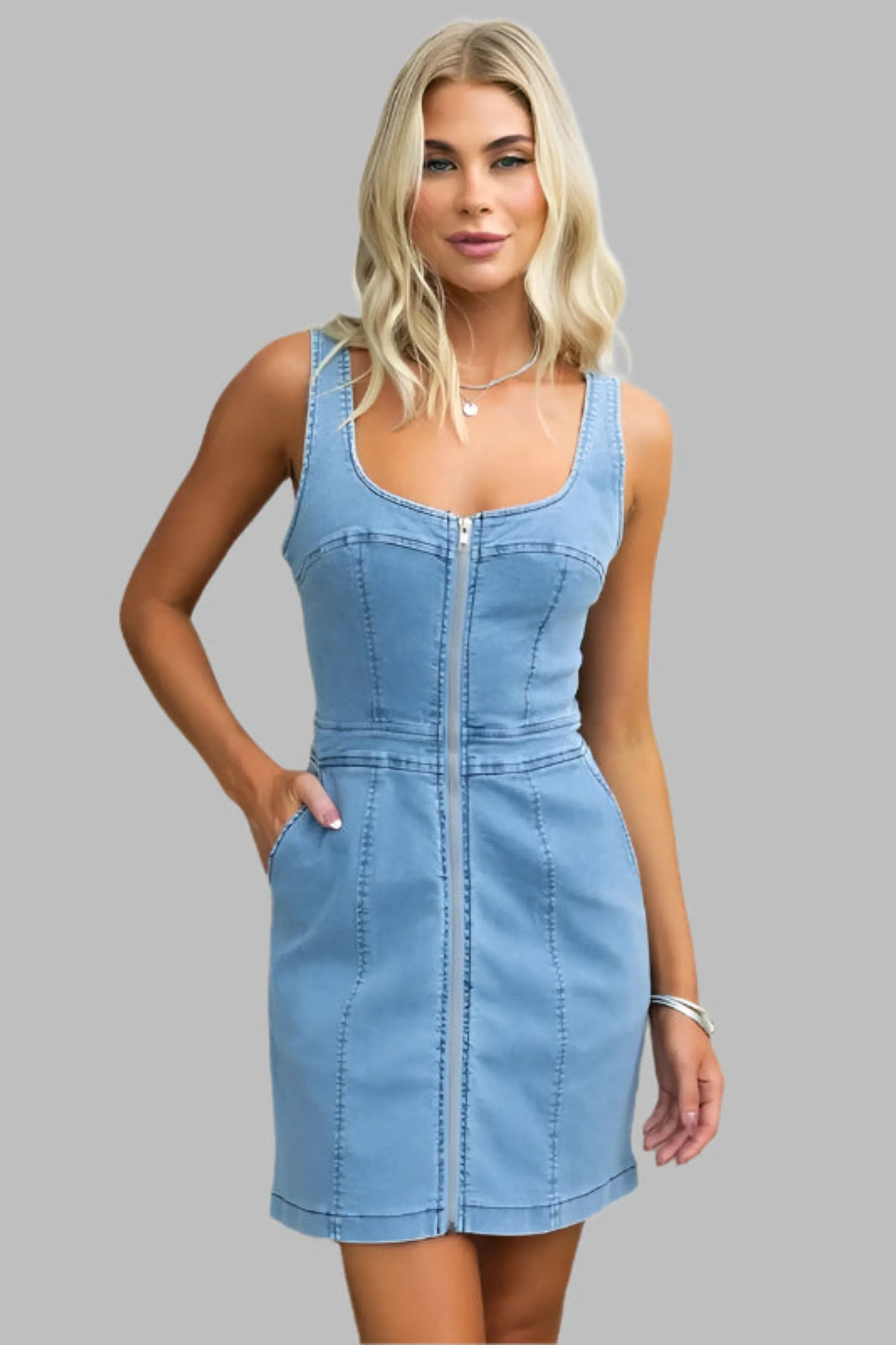 ❤️GYPSY FOX - Casual Denim Dress by Claude