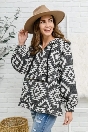 Hazel Blues® | Lounge Day Hoodie in Black & White