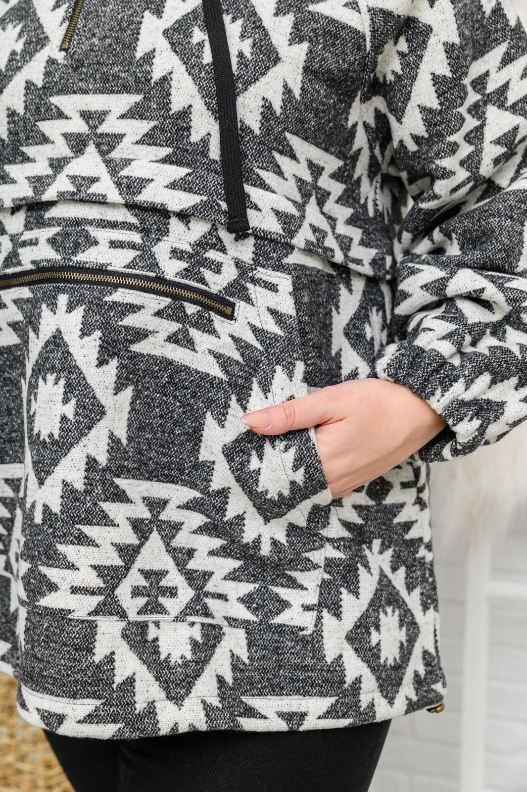 Hazel Blues® | Lounge Day Hoodie in Black & White
