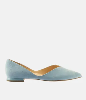 Hogl Chic Sky Blue Suede Flats