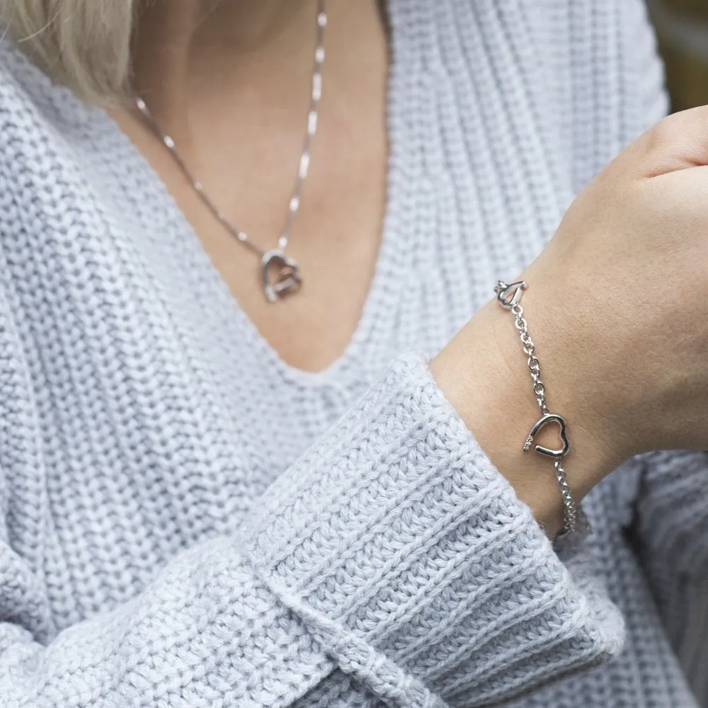 Hot Diamonds Warm Heart Sterling Silver & Diamond Bracelet