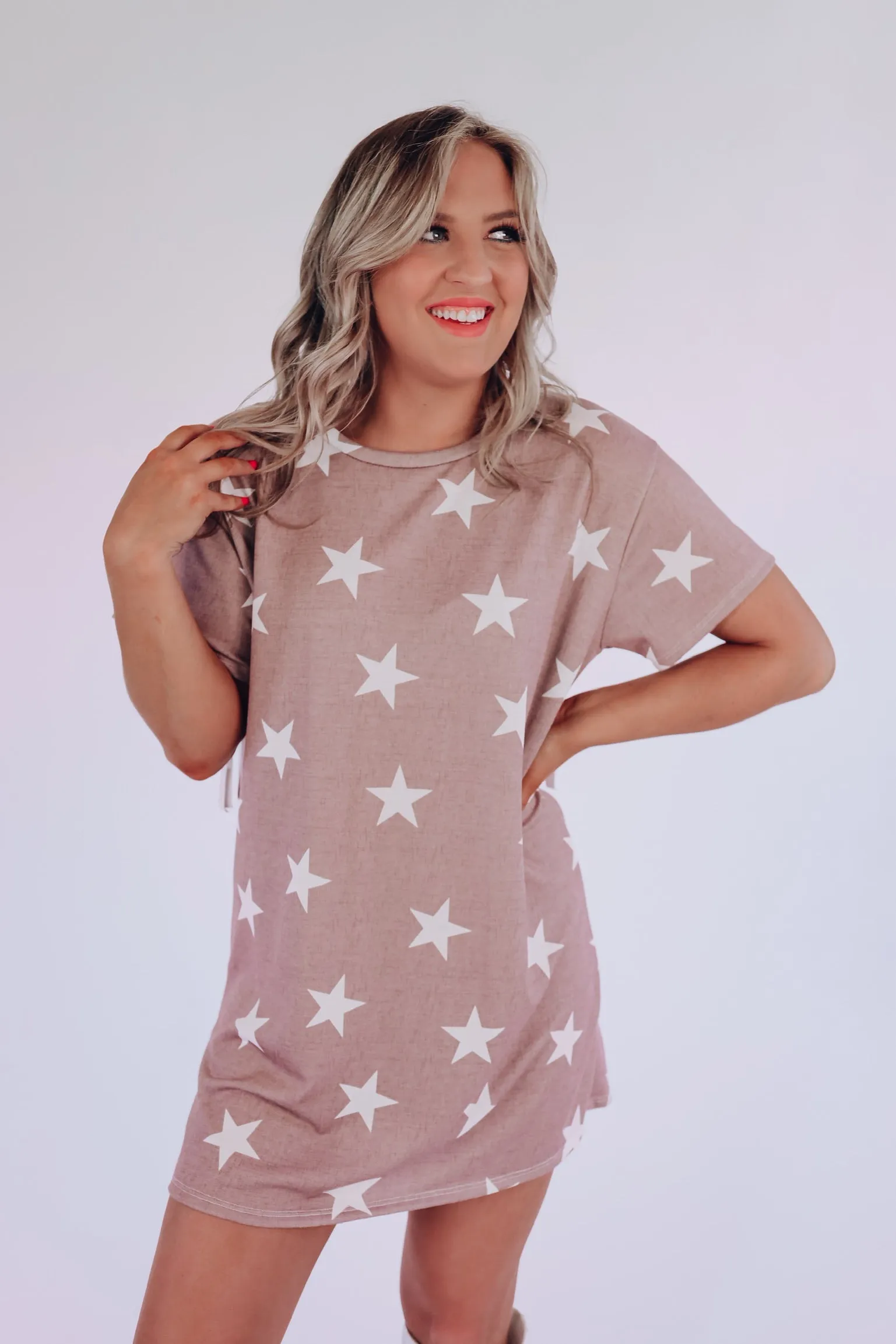 In Your Dreams T-Shirt Dress - Tan