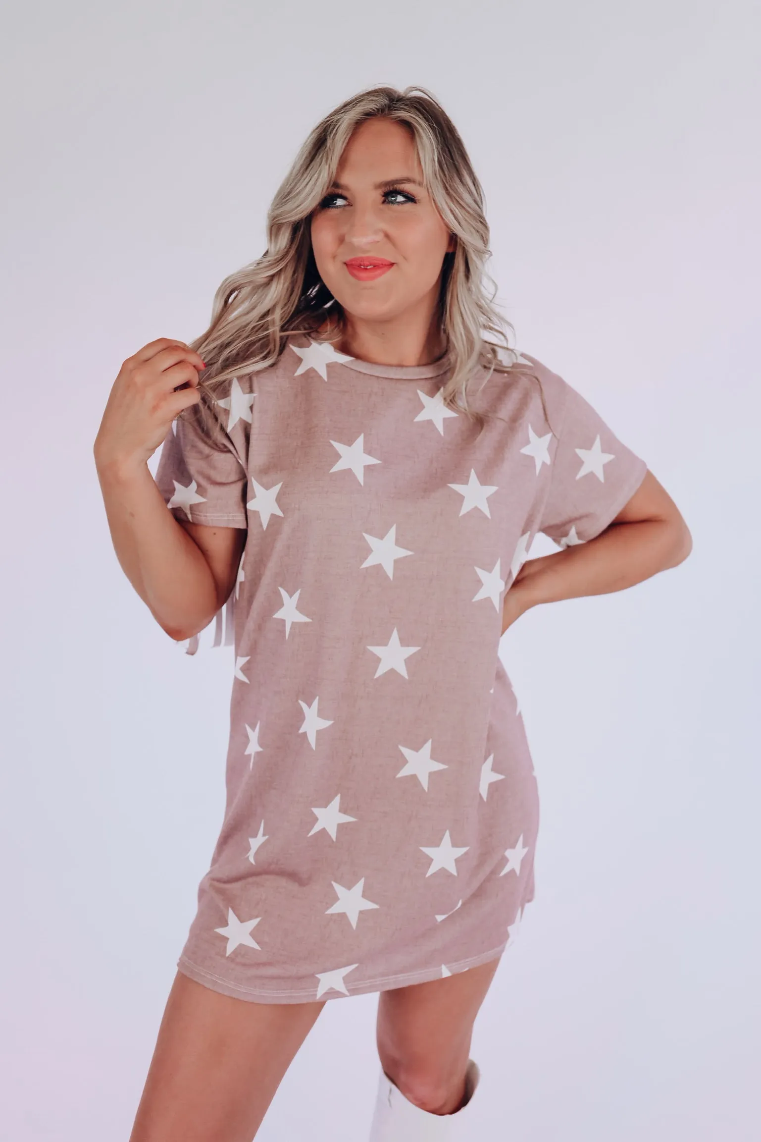 In Your Dreams T-Shirt Dress - Tan