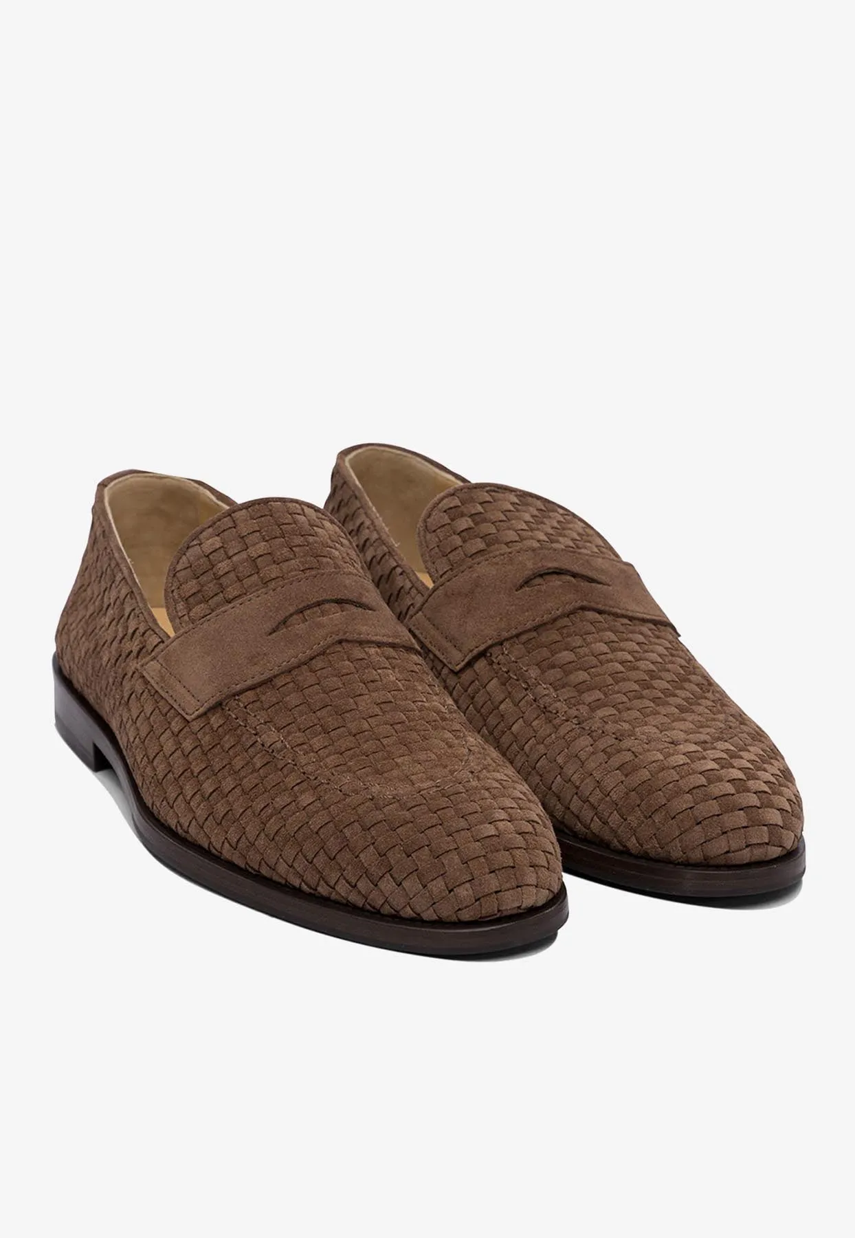 Interwoven Suede Loafers