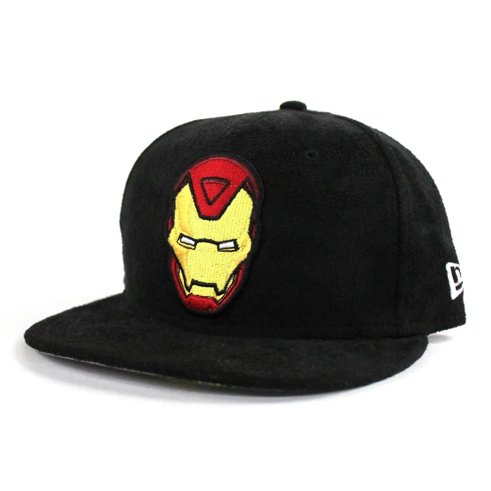 Iron Man New Era 59fifty Fitted Hats (Black Flux Suede Gray Under Brim)