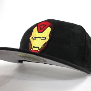 Iron Man New Era 59fifty Fitted Hats (Black Flux Suede Gray Under Brim)