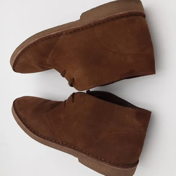 J Crew men's ankle suede  Lace-up winter casual office retro y2k brown 11H