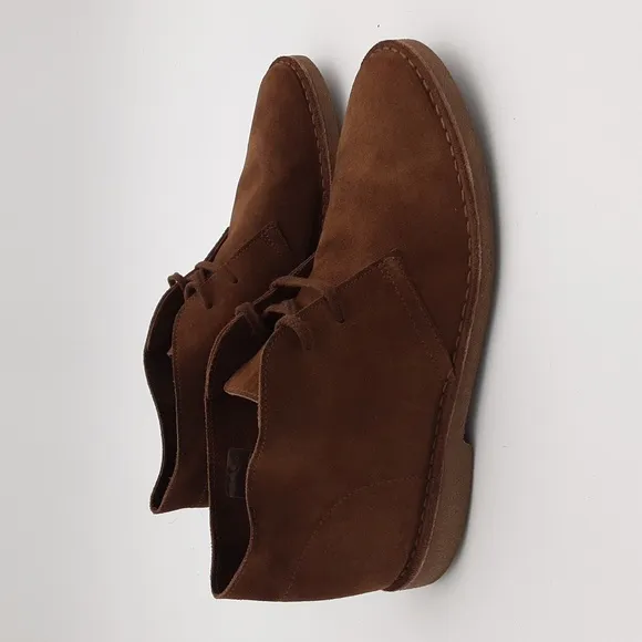J Crew men's ankle suede  Lace-up winter casual office retro y2k brown 11H
