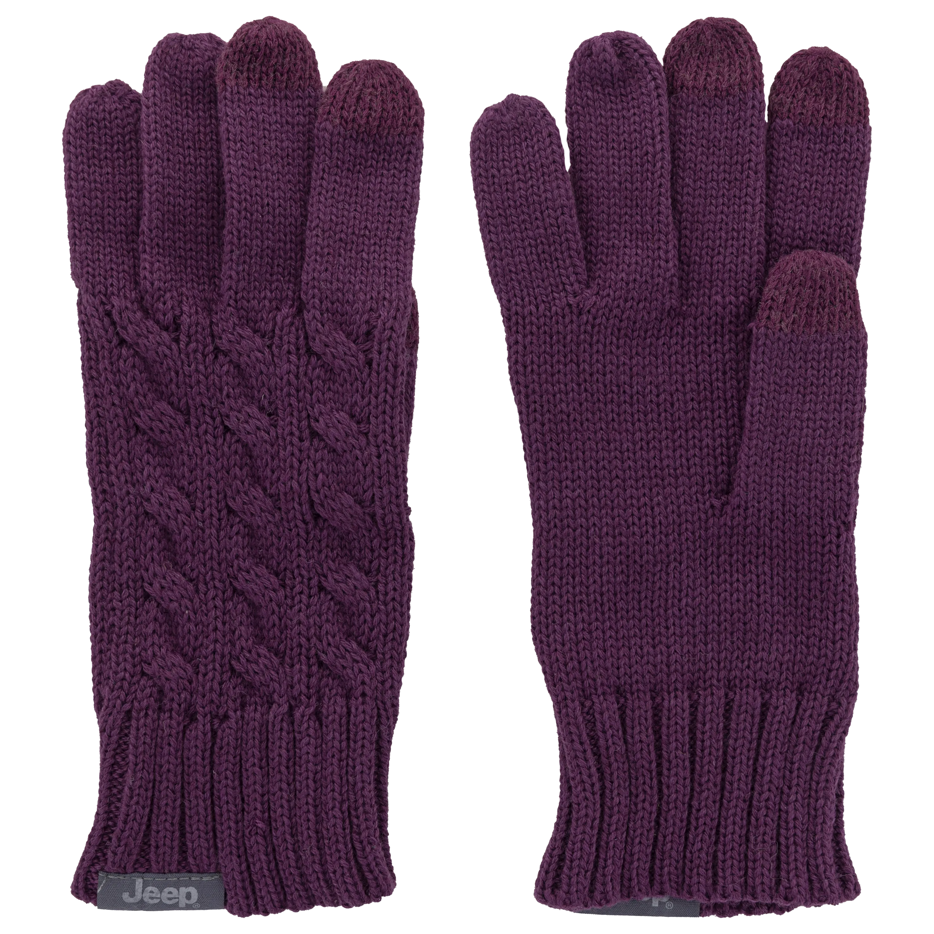 Jeep® 3-Piece Cable Knit Scarf, Hat and Glove Set