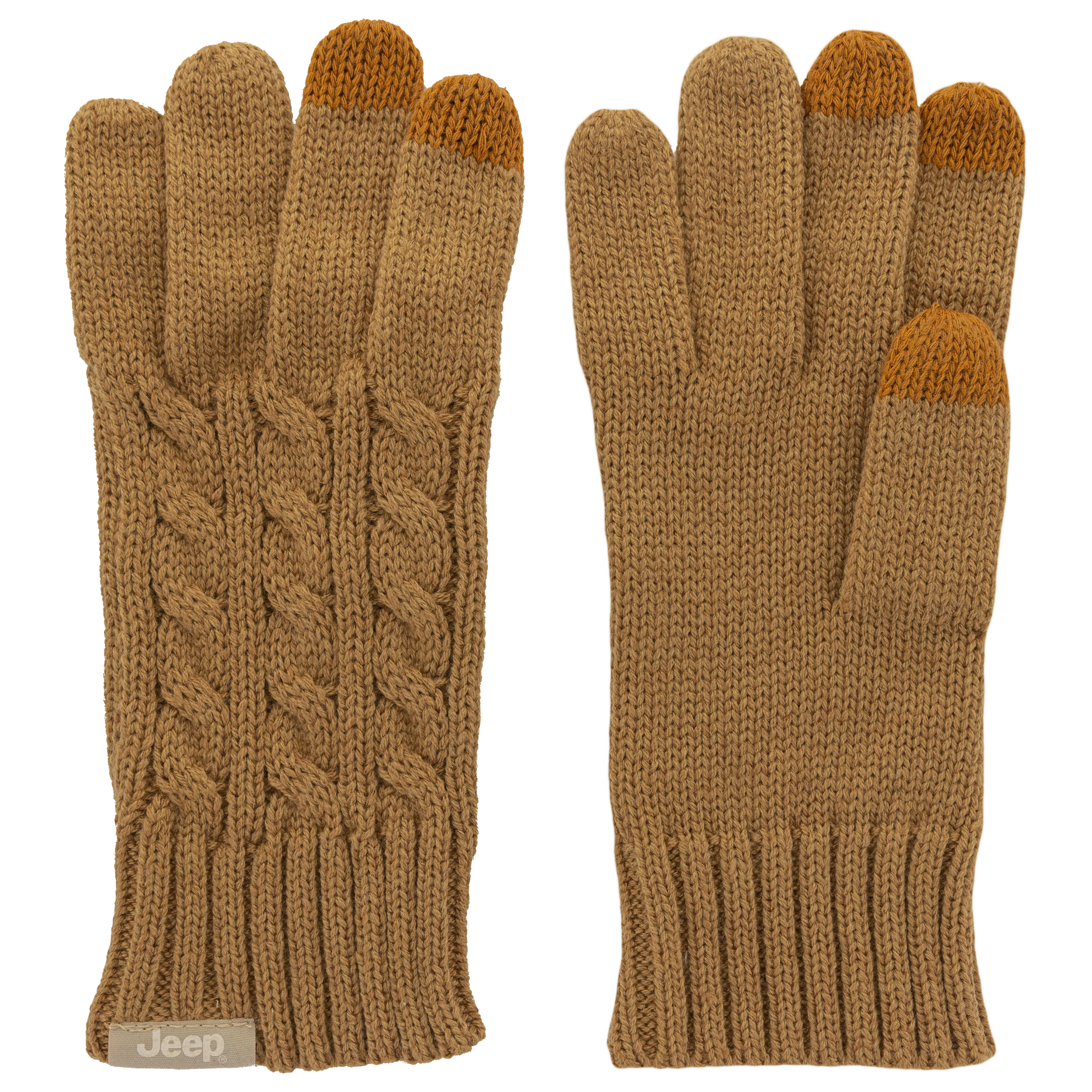 Jeep® 3-Piece Cable Knit Scarf, Hat and Glove Set