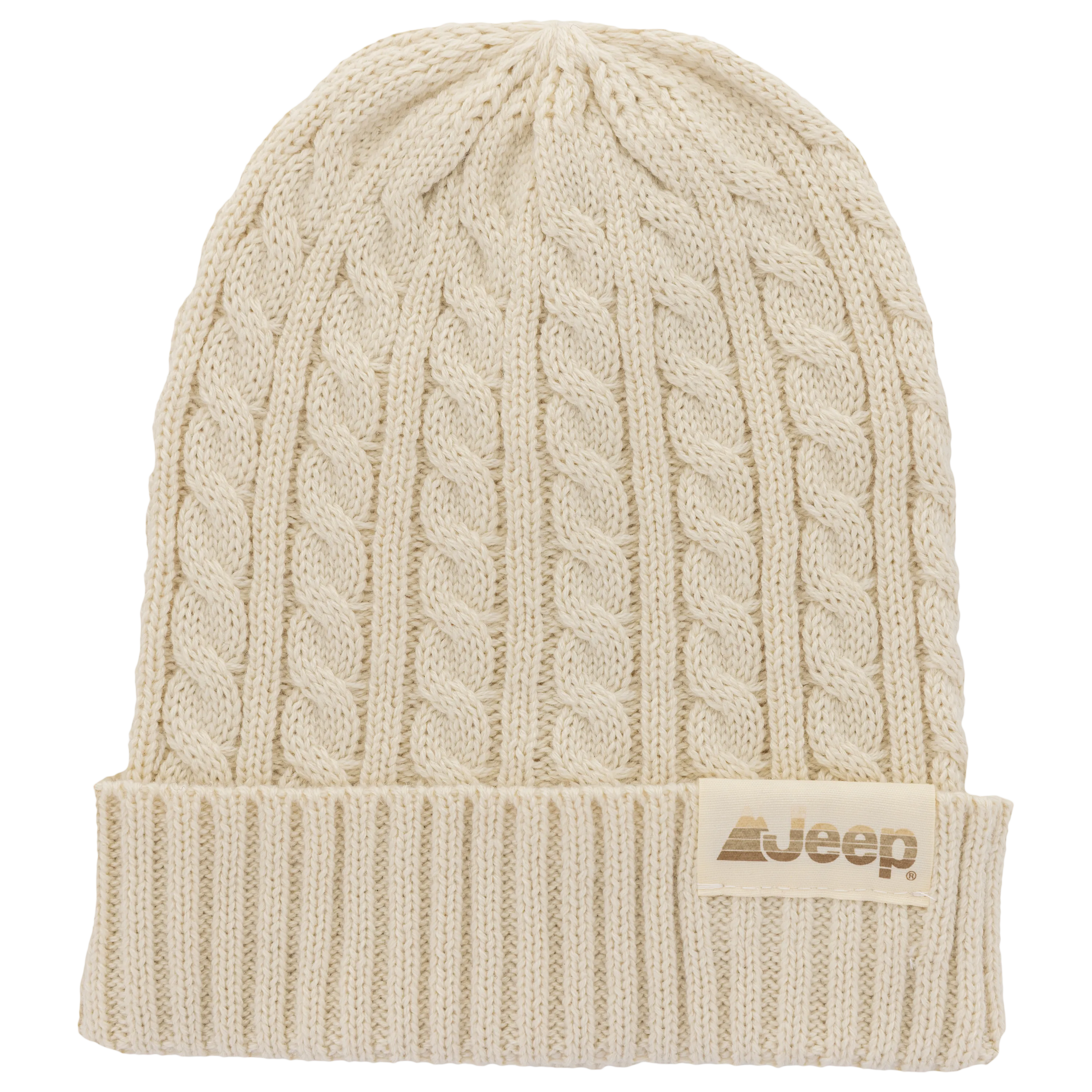 Jeep® 3-Piece Cable Knit Scarf, Hat and Glove Set