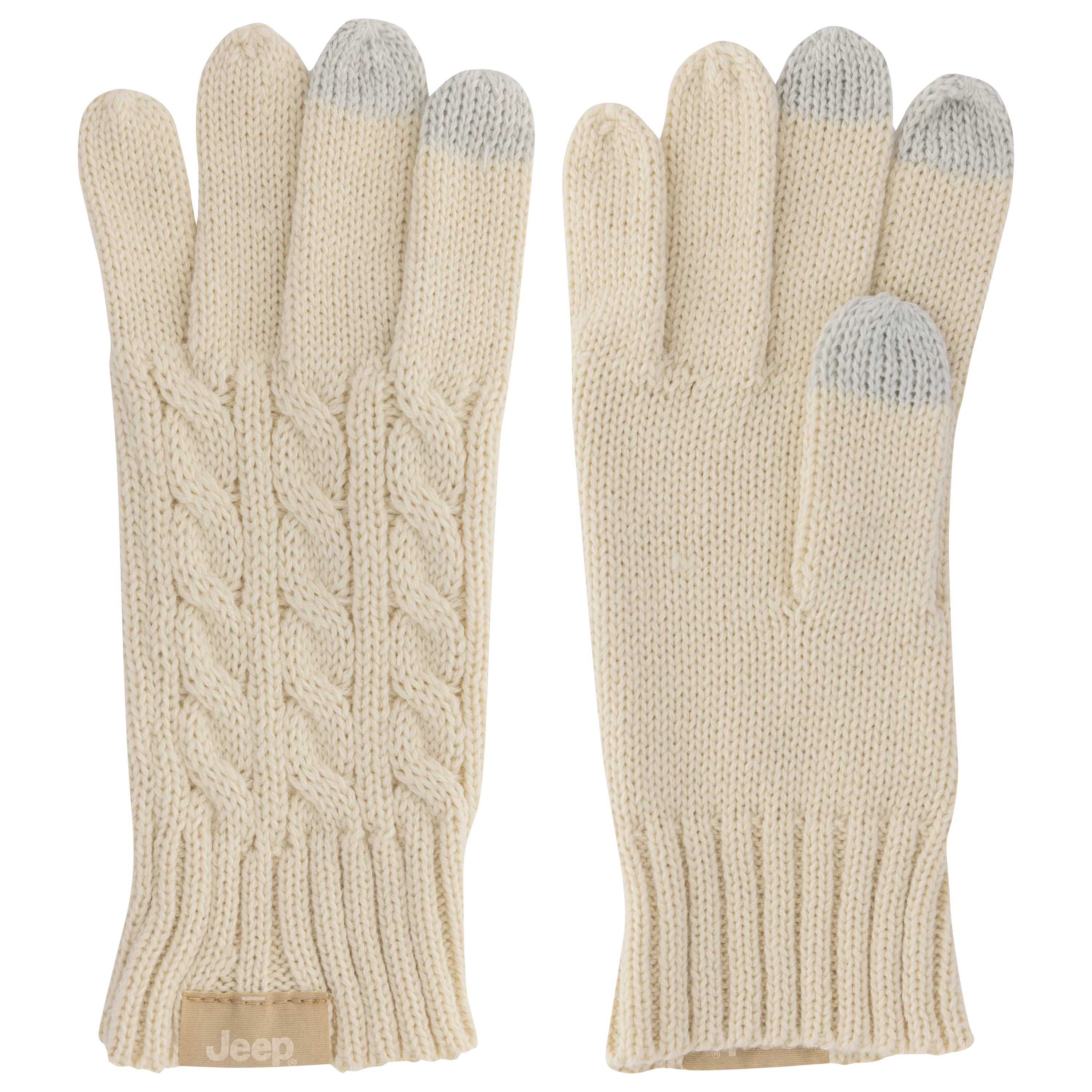 Jeep® 3-Piece Cable Knit Scarf, Hat and Glove Set