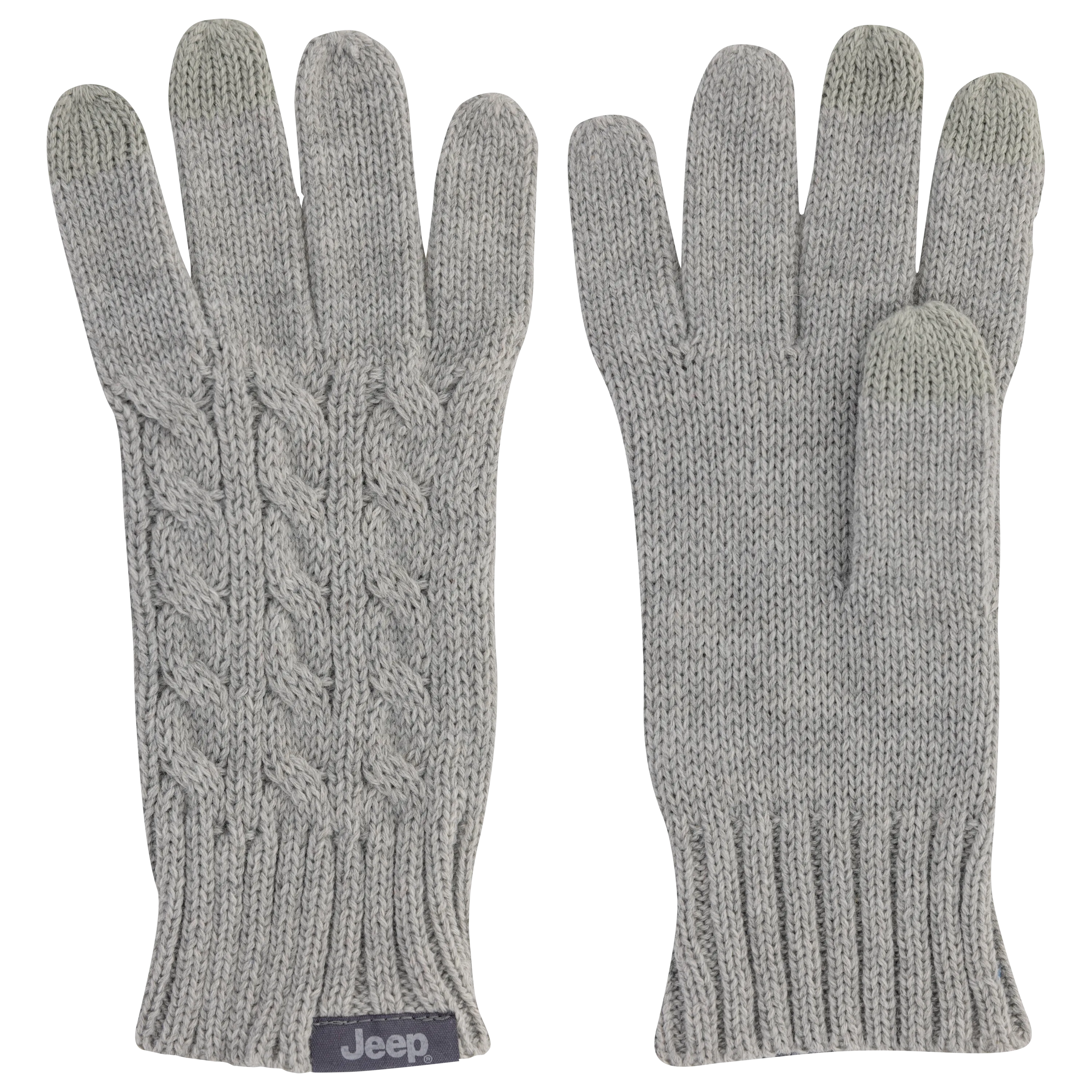 Jeep® 3-Piece Cable Knit Scarf, Hat and Glove Set