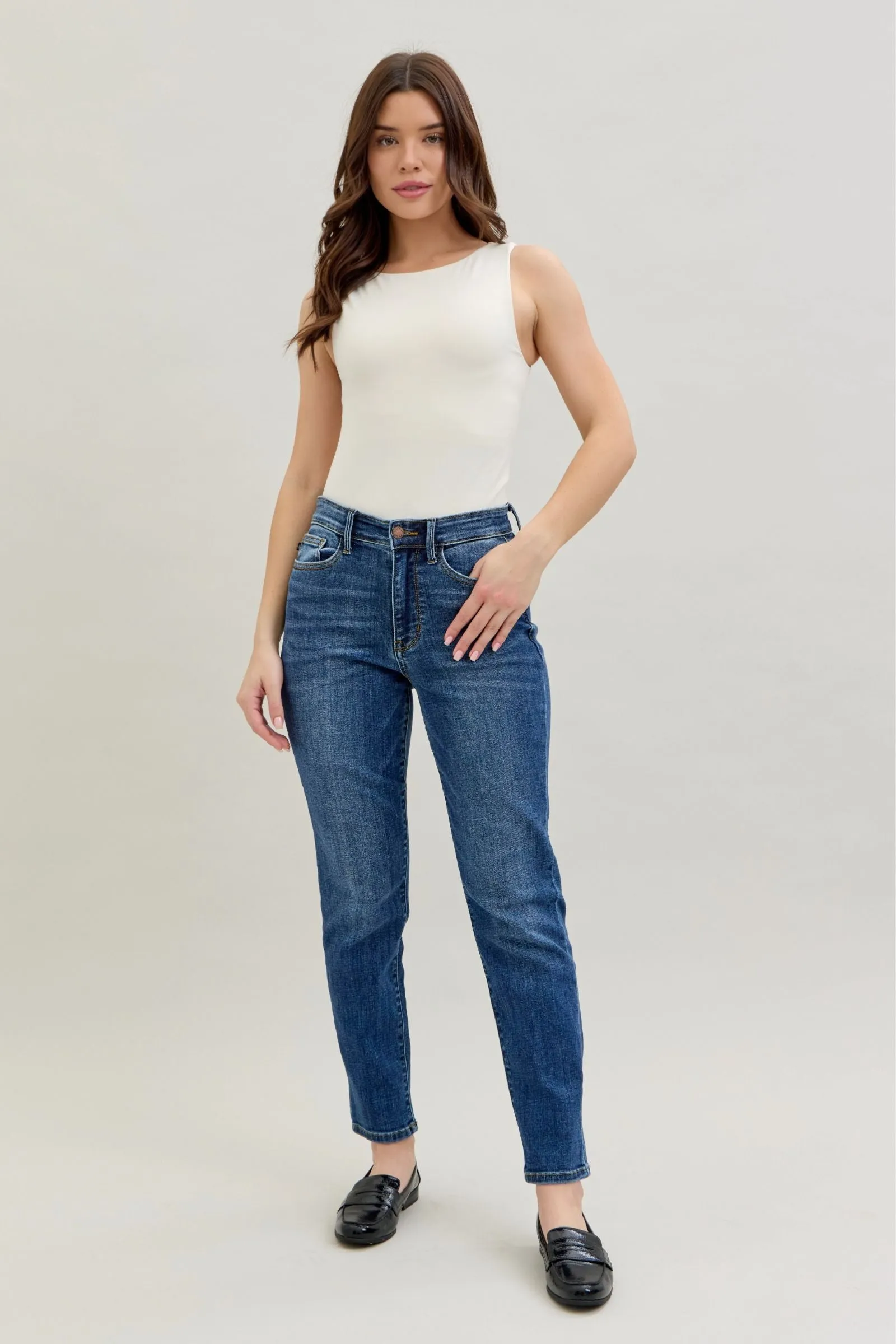 Judy Blue High Rise Dark Wash Denim Skinny Jeans