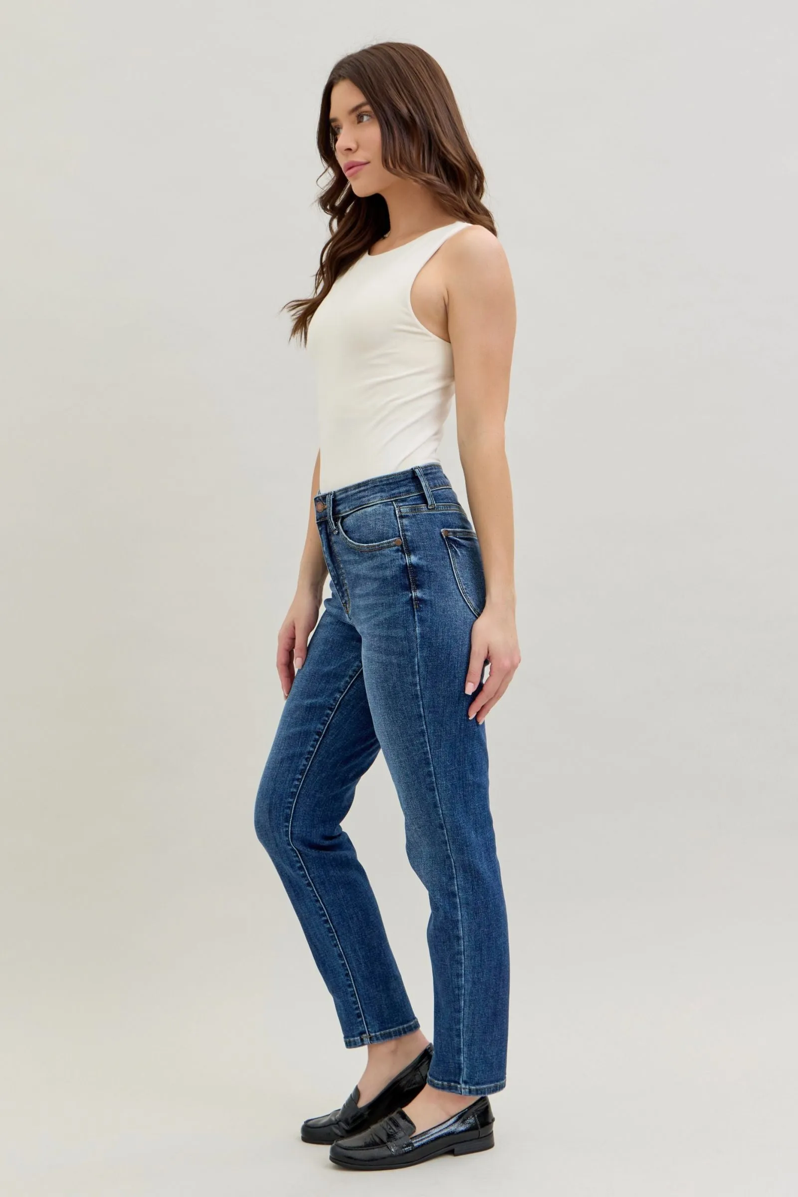 Judy Blue High Rise Dark Wash Denim Skinny Jeans