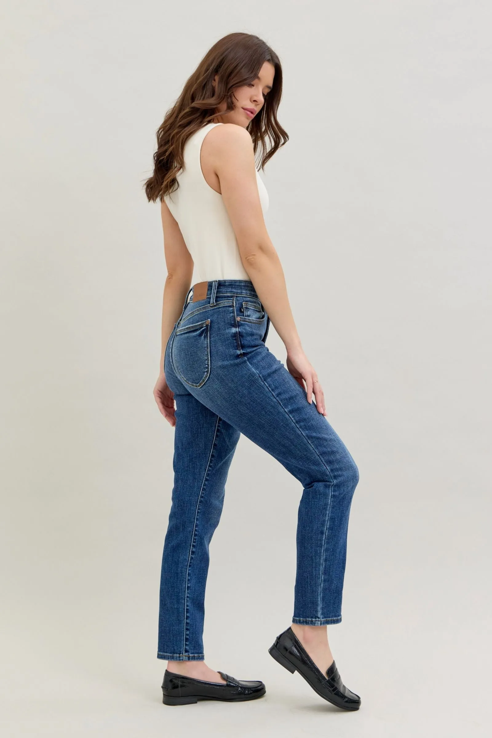 Judy Blue High Rise Dark Wash Denim Skinny Jeans