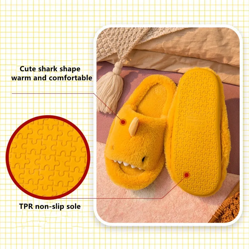 Kawaii Plush Shark Slippers