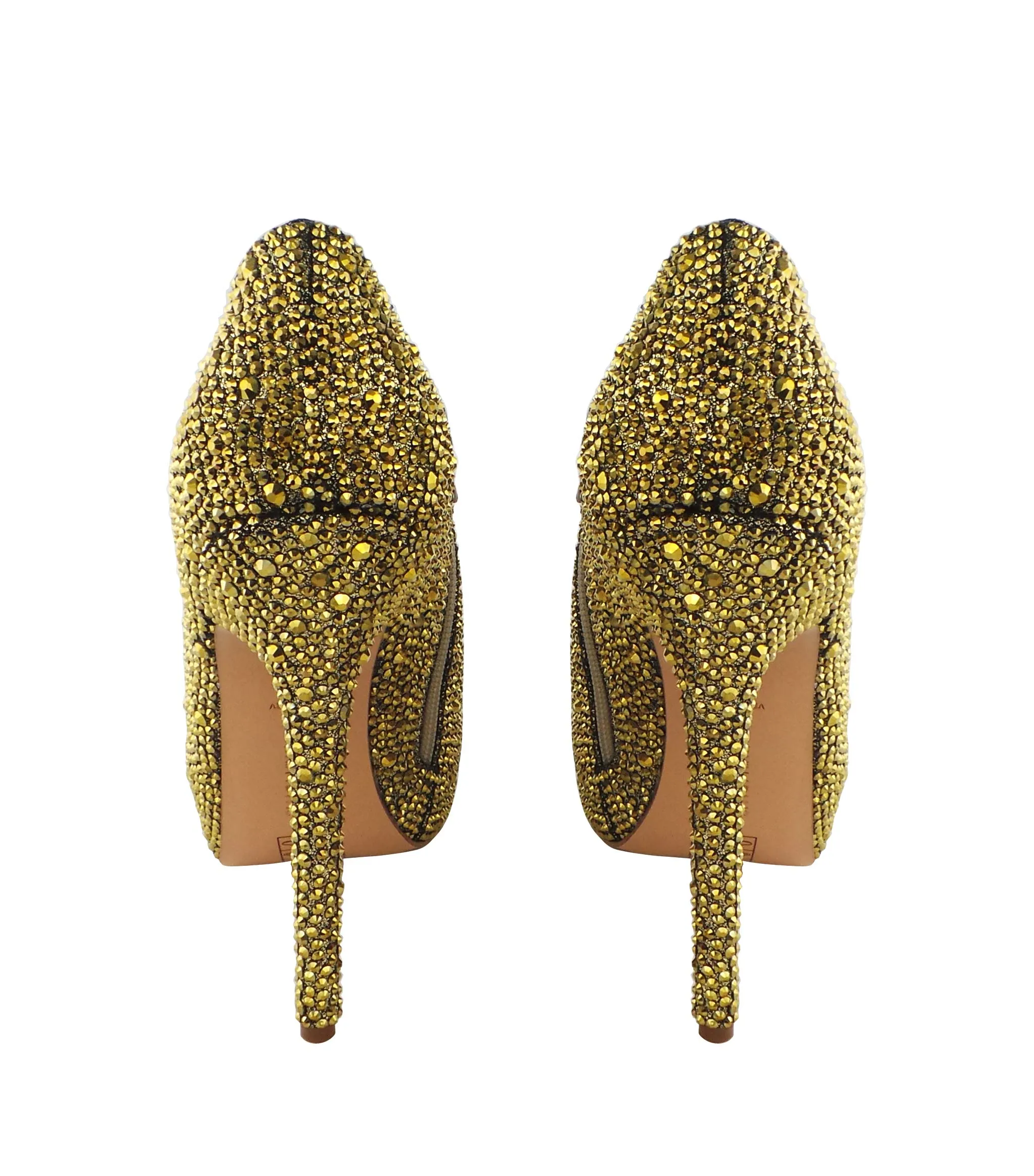 Las Vegas Jewel Encrusted Peep Toe Booties