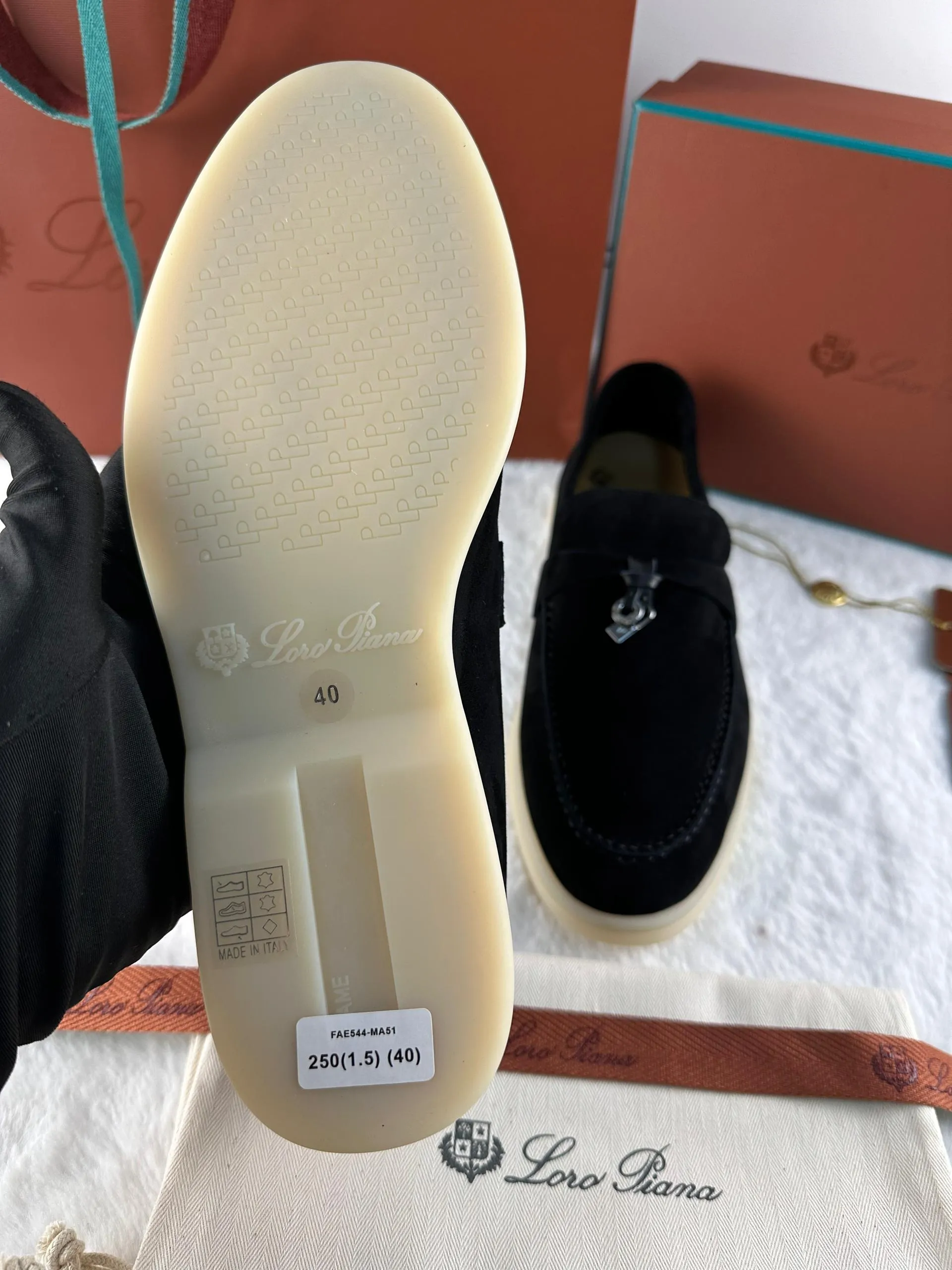 Loro Piana Summer Magic Walking Shoes - Black