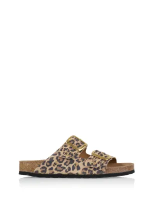 MADRID leopard - Slippers | Black / Cognac