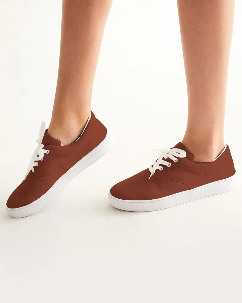 Medium Dark Midtone Red Canvas Sneakers | Women's | C0M80Y80K60
