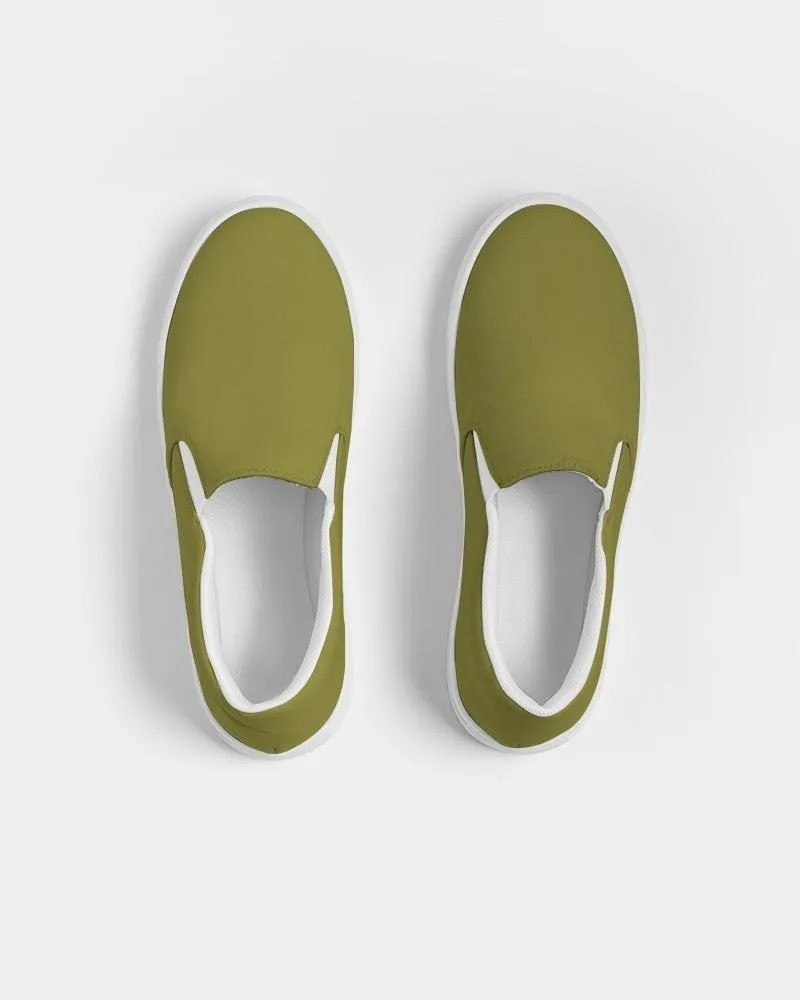 Medium Dark Midtone Yellow Slip-On Canvas Sneakers | Women's | C0M0Y80K60