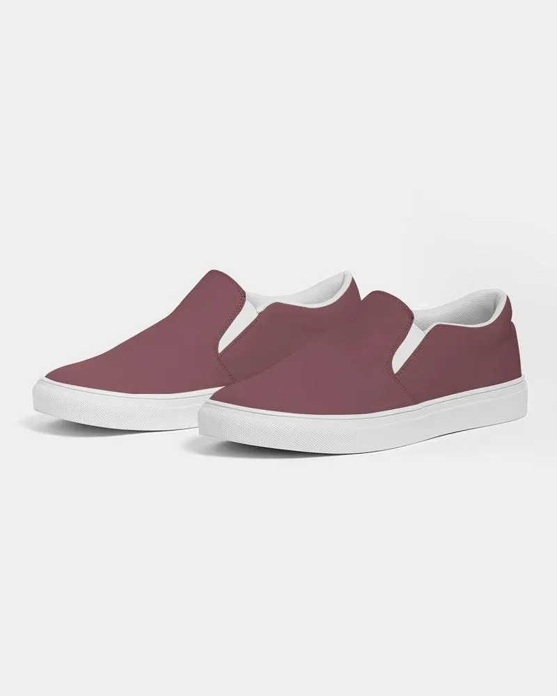 Medium Dark Pink Slip-On Canvas Sneakers | Women's | Medium Dark Pastel Pink | C0M60Y30K60