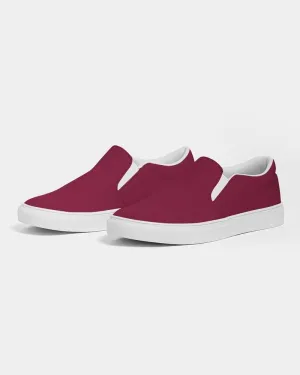 Medium Dark Pink Slip-On Canvas Sneakers | Women's | Medium Dark Pure Pink | C0M100Y50K60