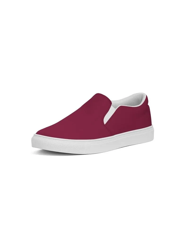Medium Dark Pink Slip-On Canvas Sneakers | Women's | Medium Dark Pure Pink | C0M100Y50K60