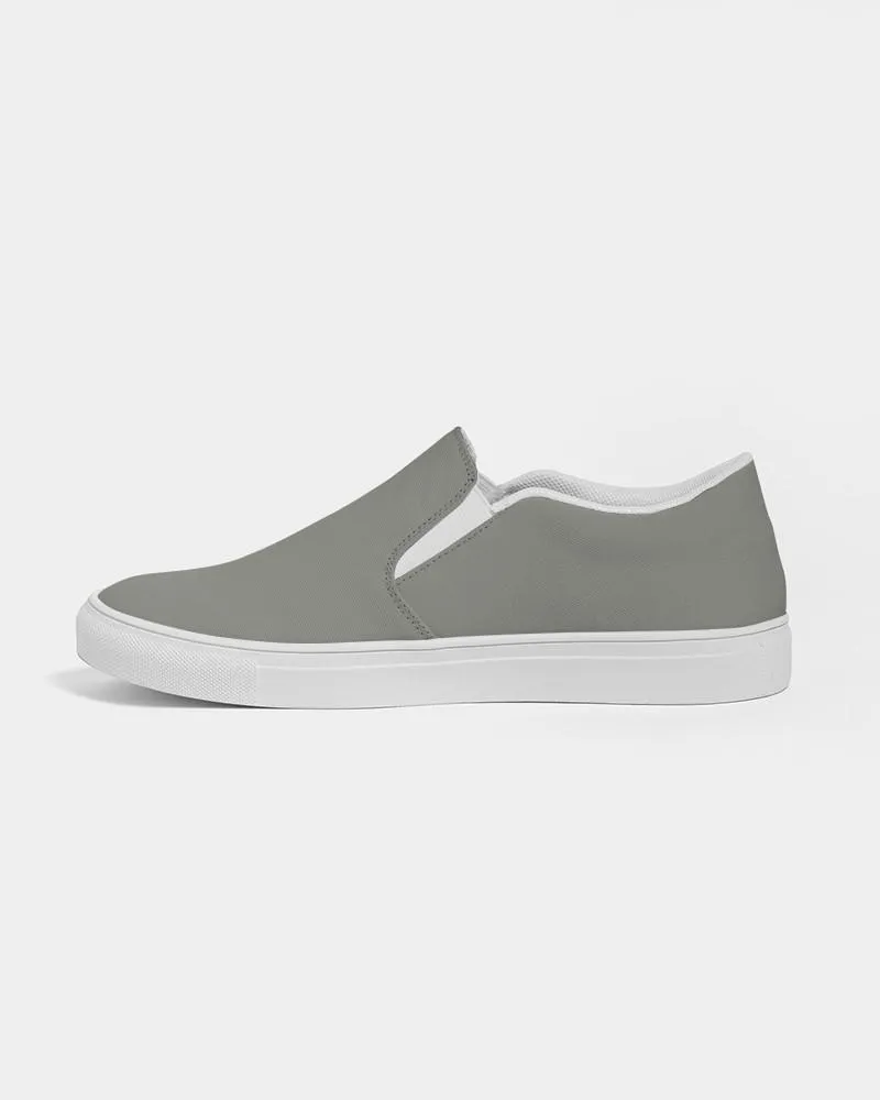 Medium Dark Yellow Gray Slip-On Canvas Sneakers | Women's | Medium Dark Pale Yellow Gray | C0M0Y10K60
