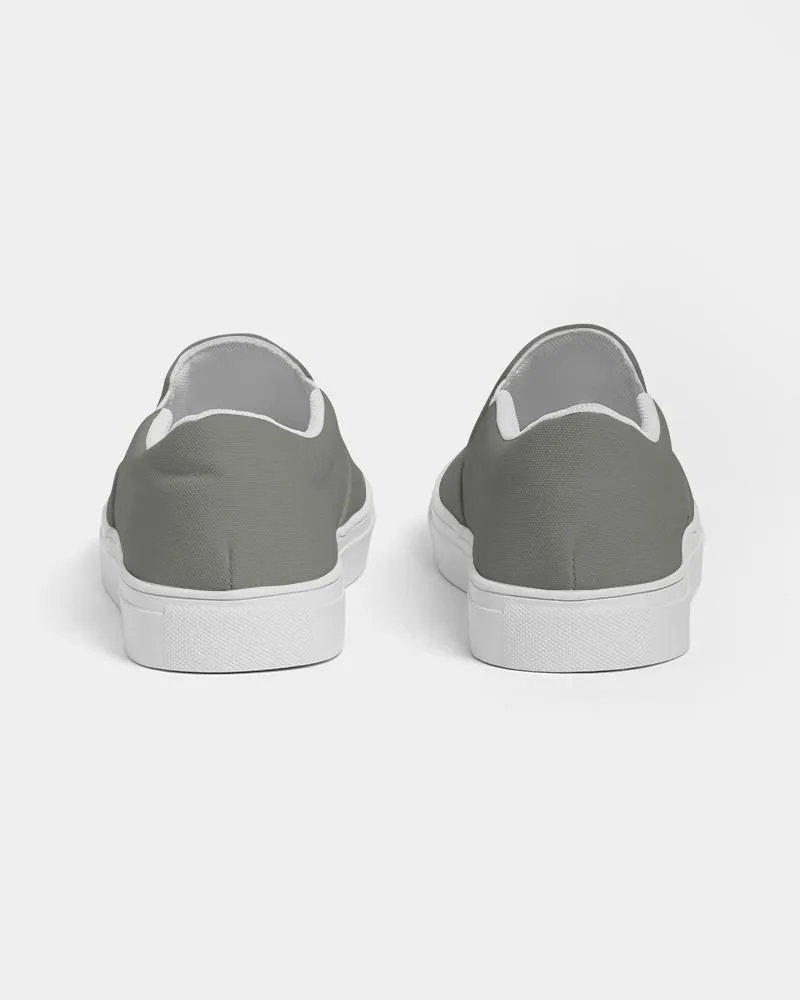 Medium Dark Yellow Gray Slip-On Canvas Sneakers | Women's | Medium Dark Pale Yellow Gray | C0M0Y10K60