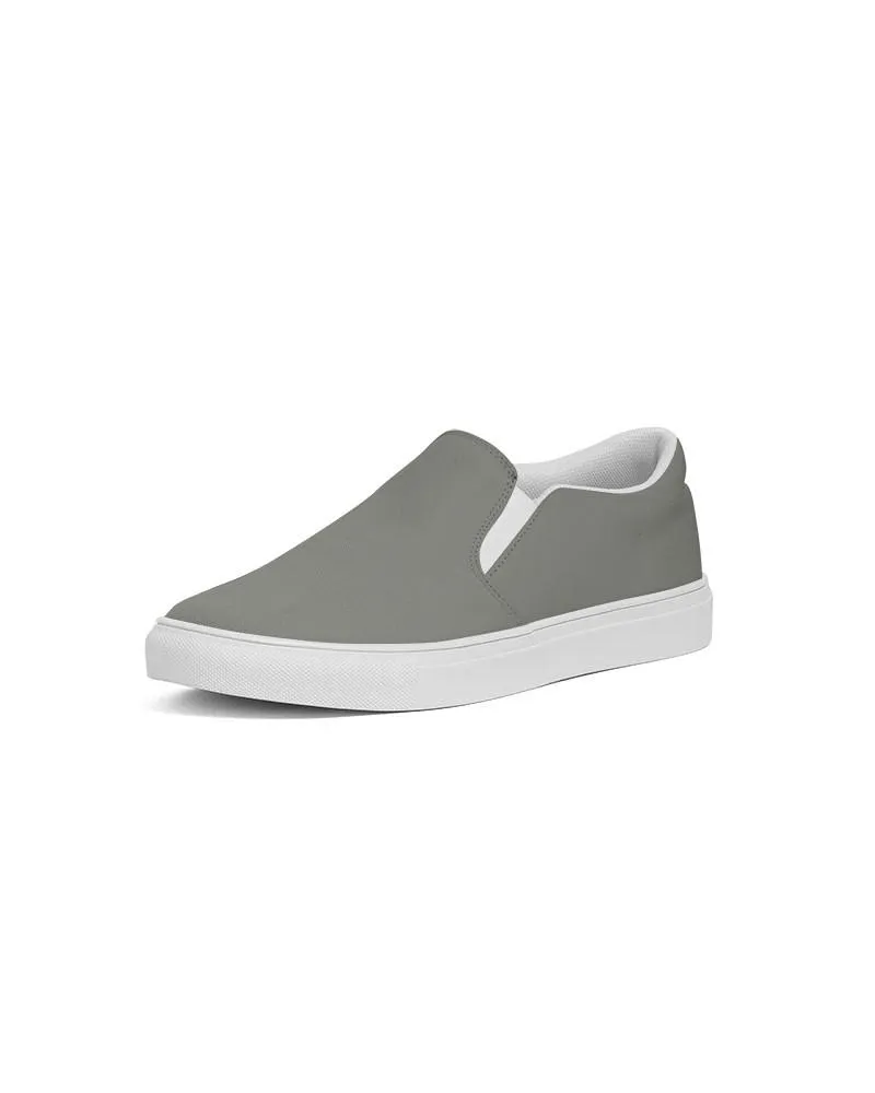 Medium Dark Yellow Gray Slip-On Canvas Sneakers | Women's | Medium Dark Pale Yellow Gray | C0M0Y10K60