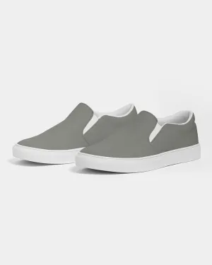 Medium Dark Yellow Gray Slip-On Canvas Sneakers | Women's | Medium Dark Pale Yellow Gray | C0M0Y10K60