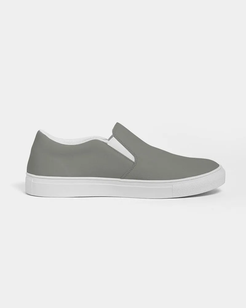 Medium Dark Yellow Gray Slip-On Canvas Sneakers | Women's | Medium Dark Pale Yellow Gray | C0M0Y10K60