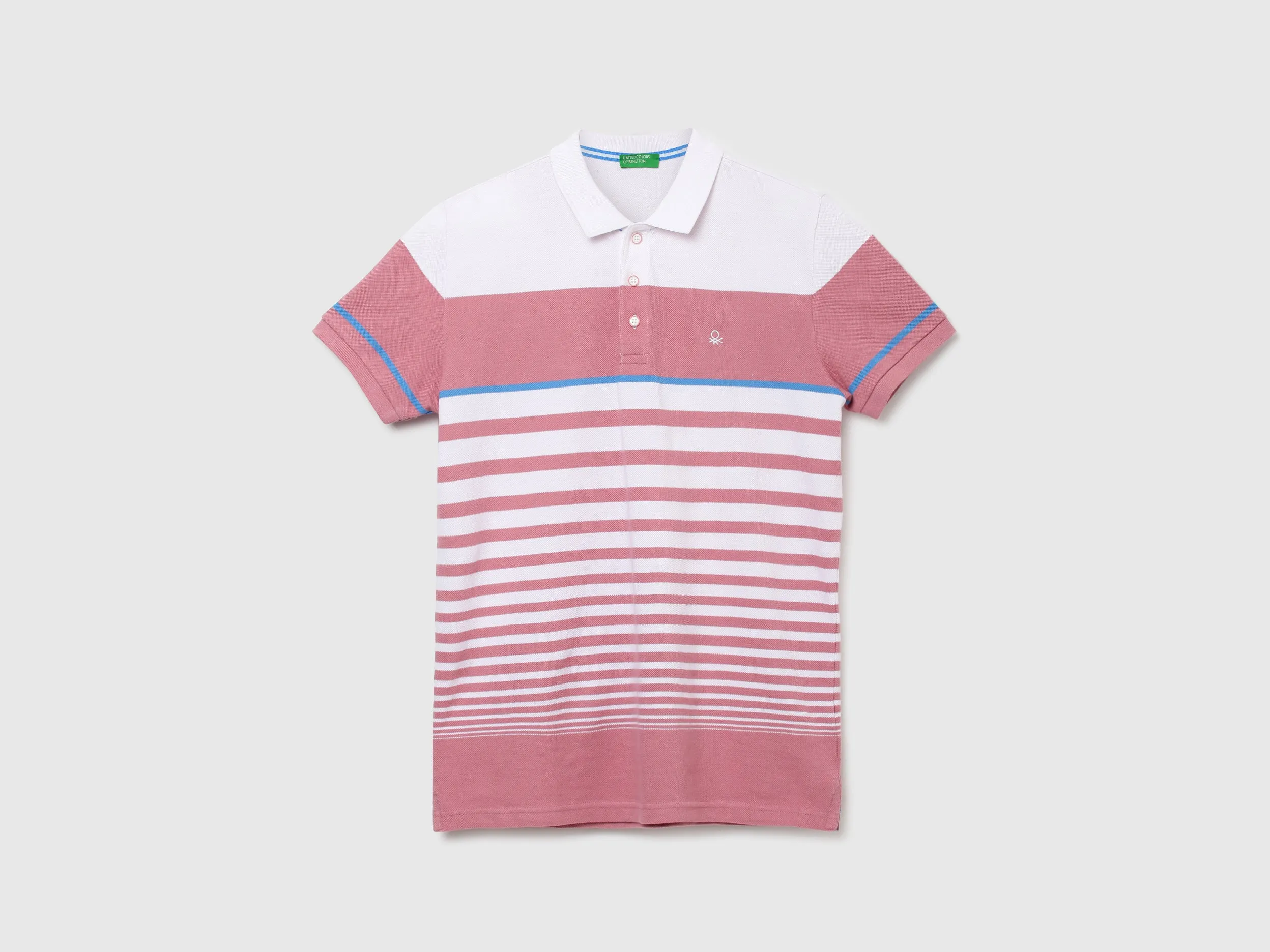 Men Striped Polo Collar T-Shirt