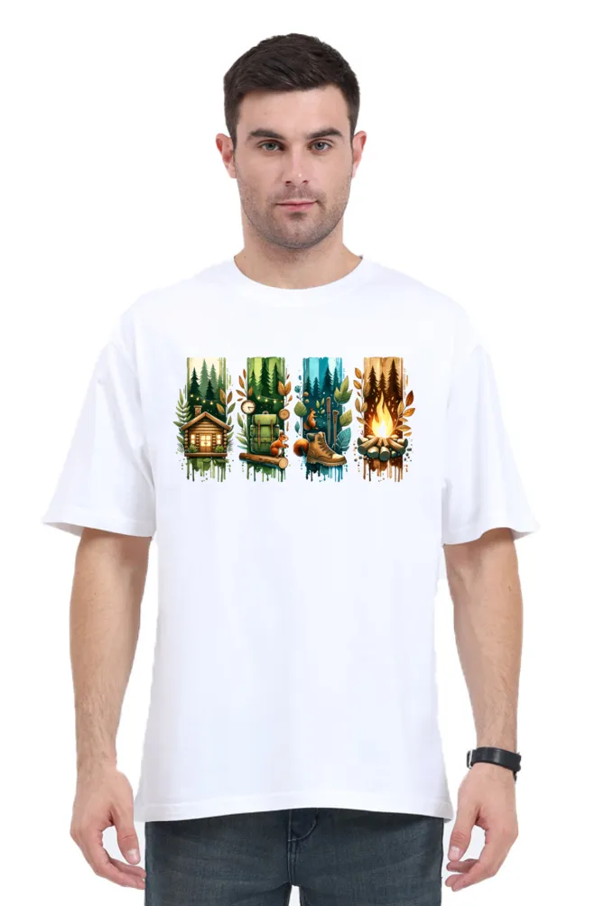 Men's Oversized T-Shirt – "Outdoor Adventure" Edition