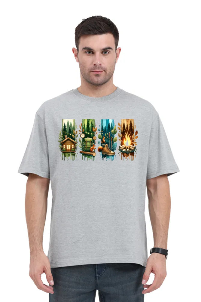 Men's Oversized T-Shirt – "Outdoor Adventure" Edition