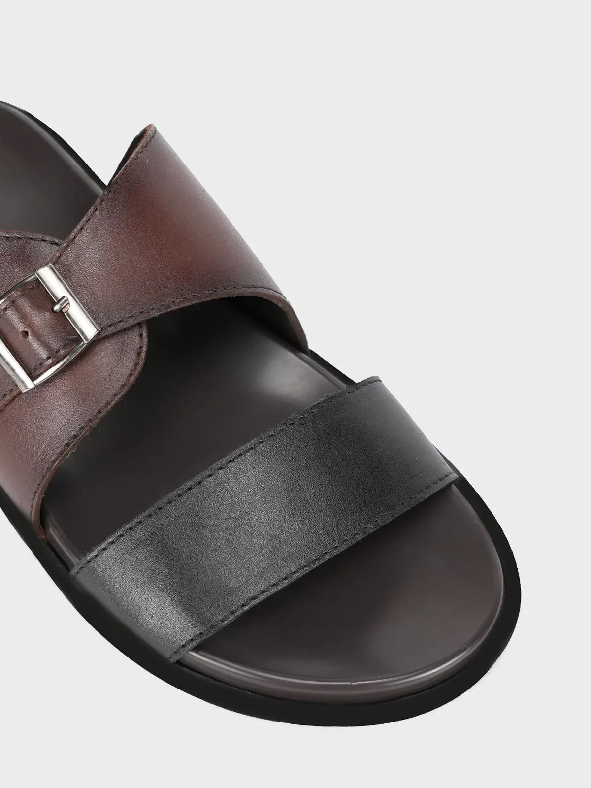 Mens "YANNICK" Casual Leather Slippers