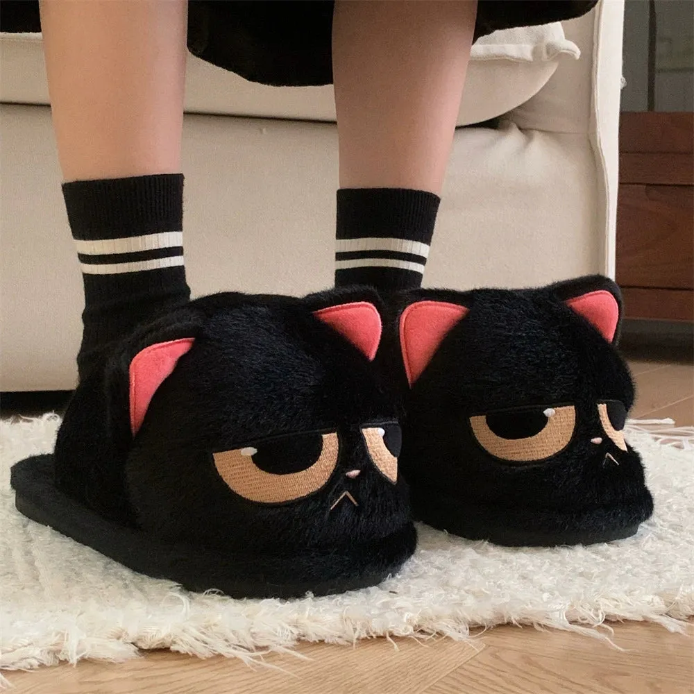 Moody Cat Slippers