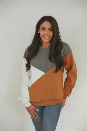 Movemama Nursing Velour Interior Crewneck w/ Diagonal Zip