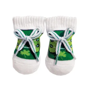 New Born Baby Booties GreenShamrocks.