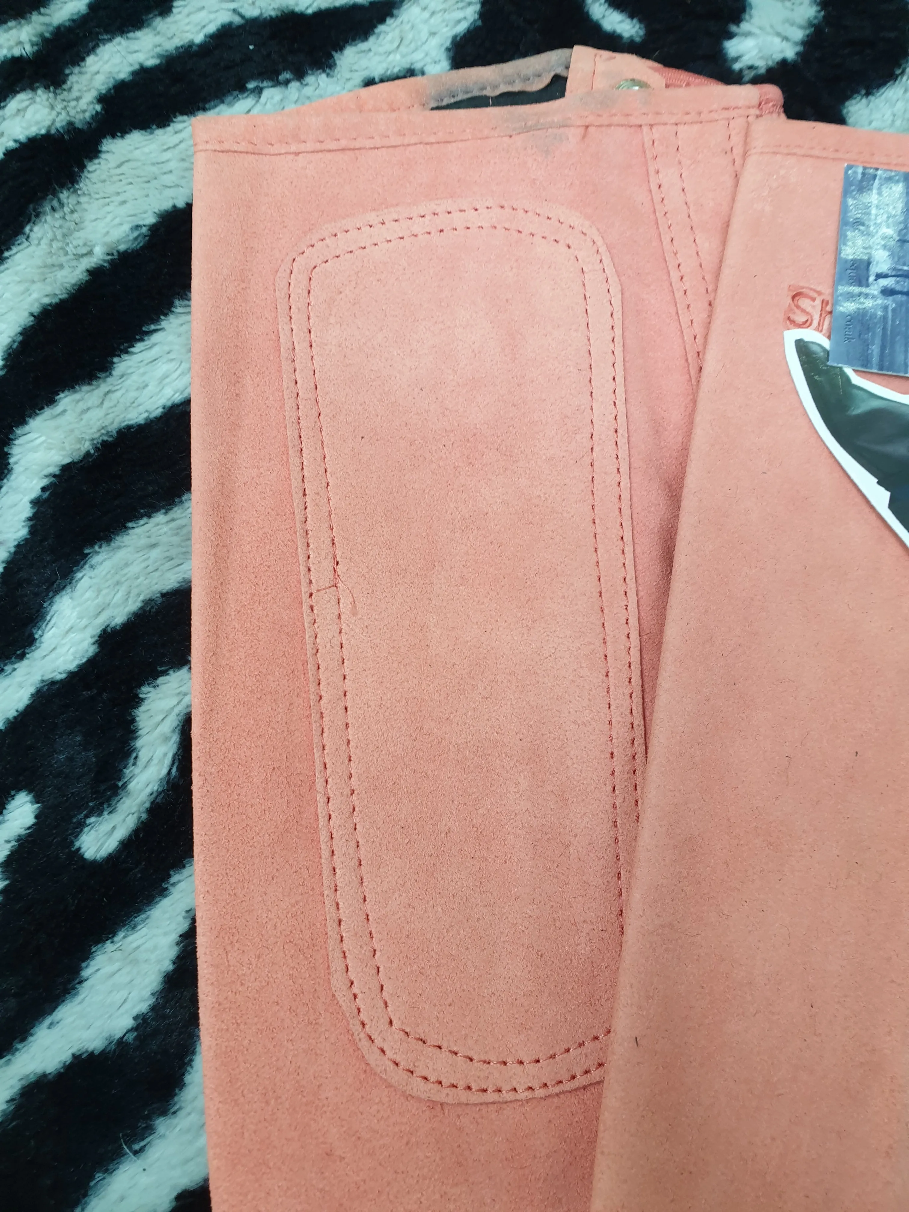 New shires salmon colour chaps in small adults