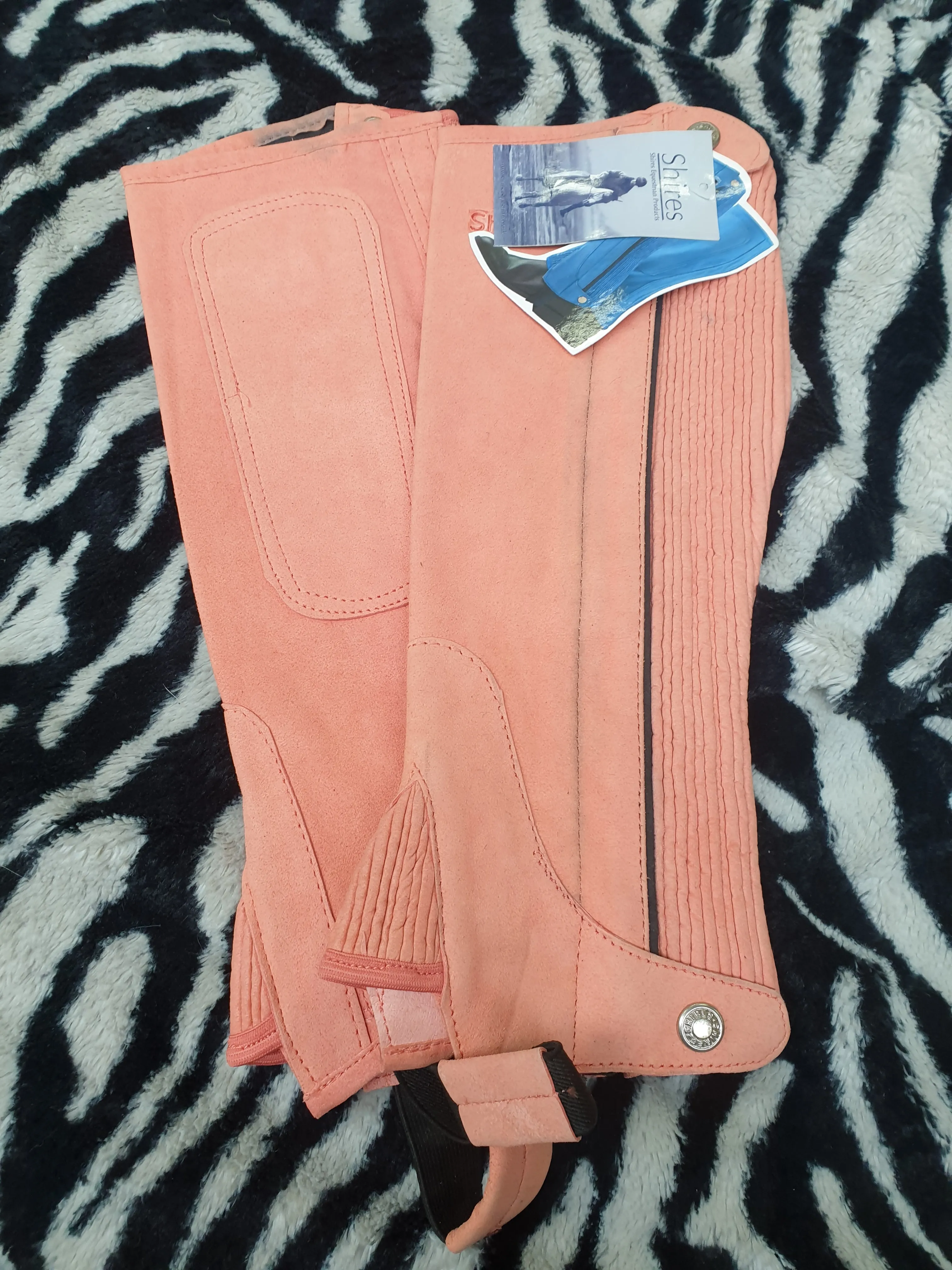 New shires salmon colour chaps in small adults