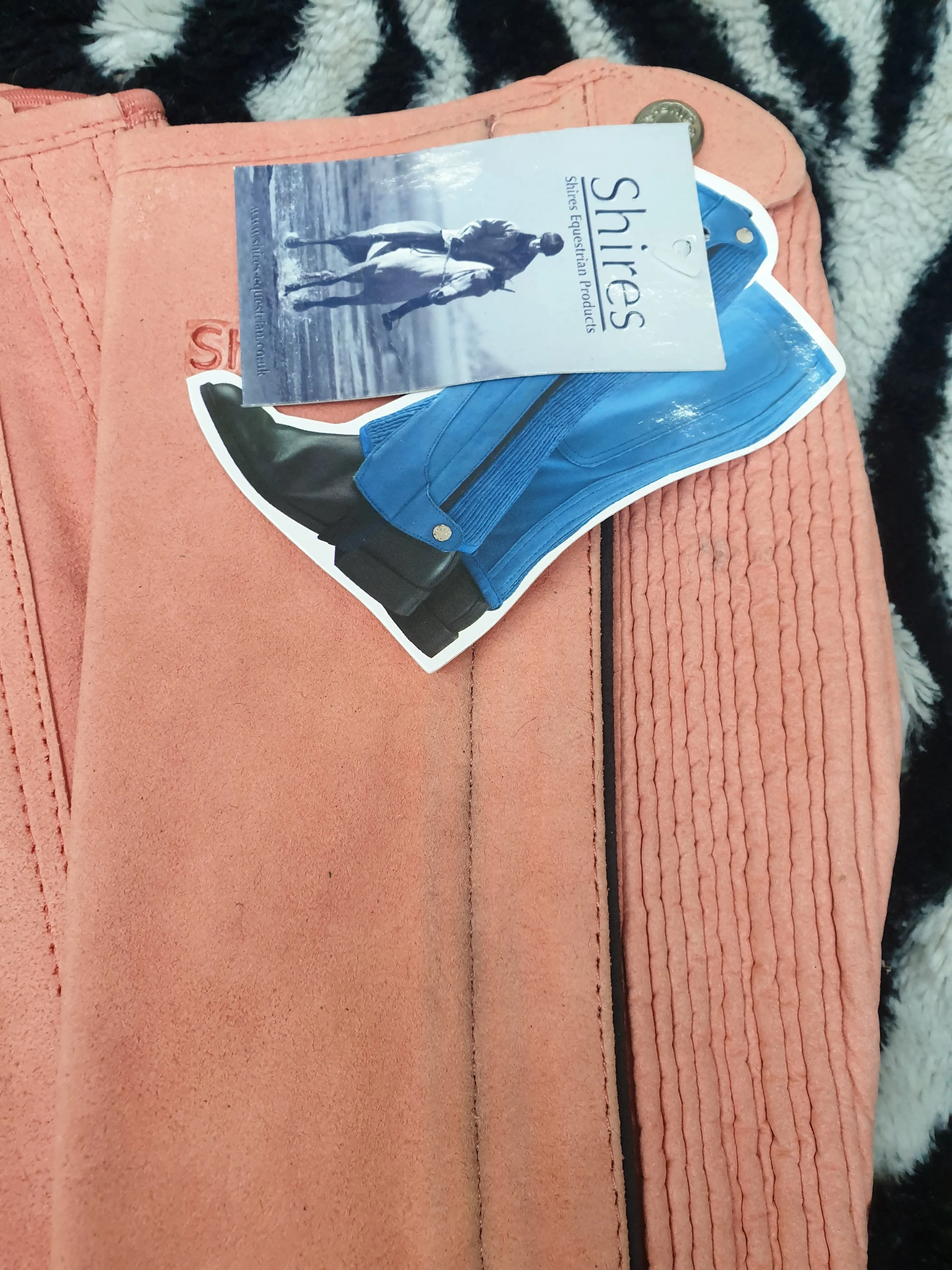 New shires salmon colour chaps in small adults
