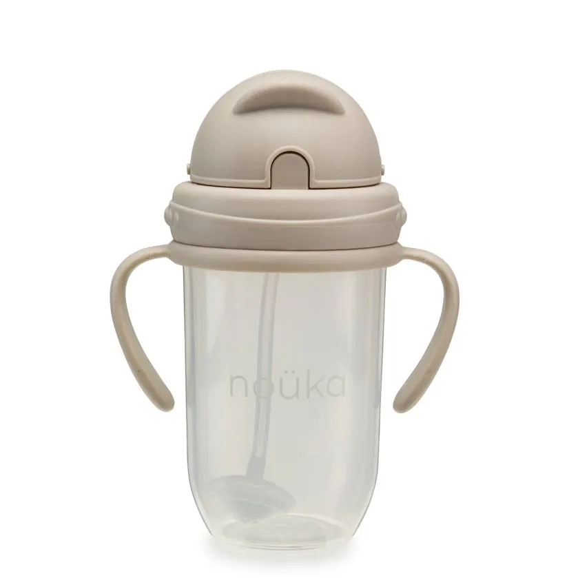 noüka Non-Spill Weighted Straw Cup  9 oz - Soft Sand (Min. of 2 PK, Multiples of 2 PK)