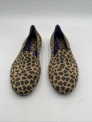 NWOB Rothy’s “THE LOAFERS” Leopard Print Knit Round Toe Slip On Flats Size 6 - Very Good