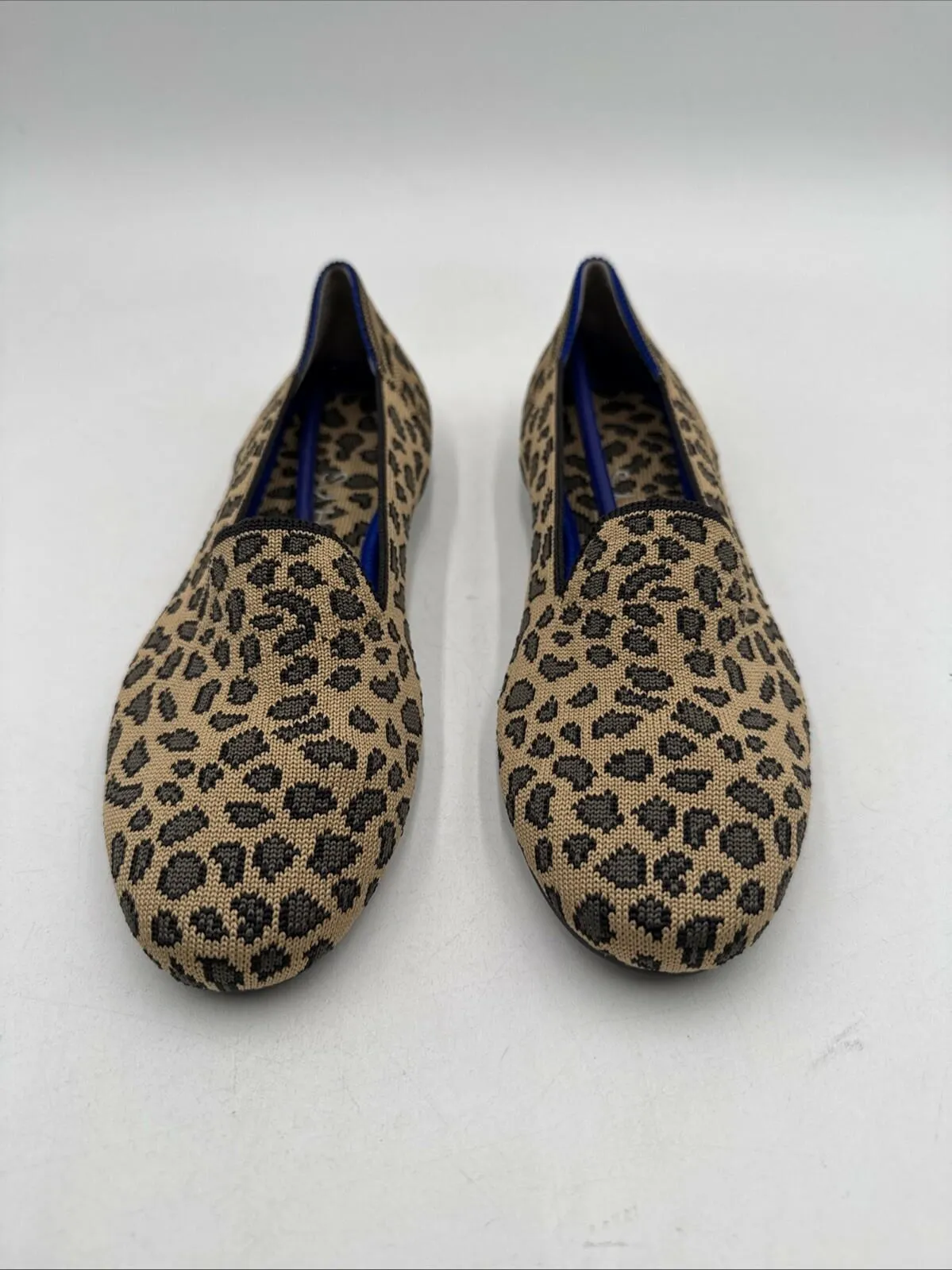 NWOB Rothy’s “THE LOAFERS” Leopard Print Knit Round Toe Slip On Flats Size 6 - Very Good