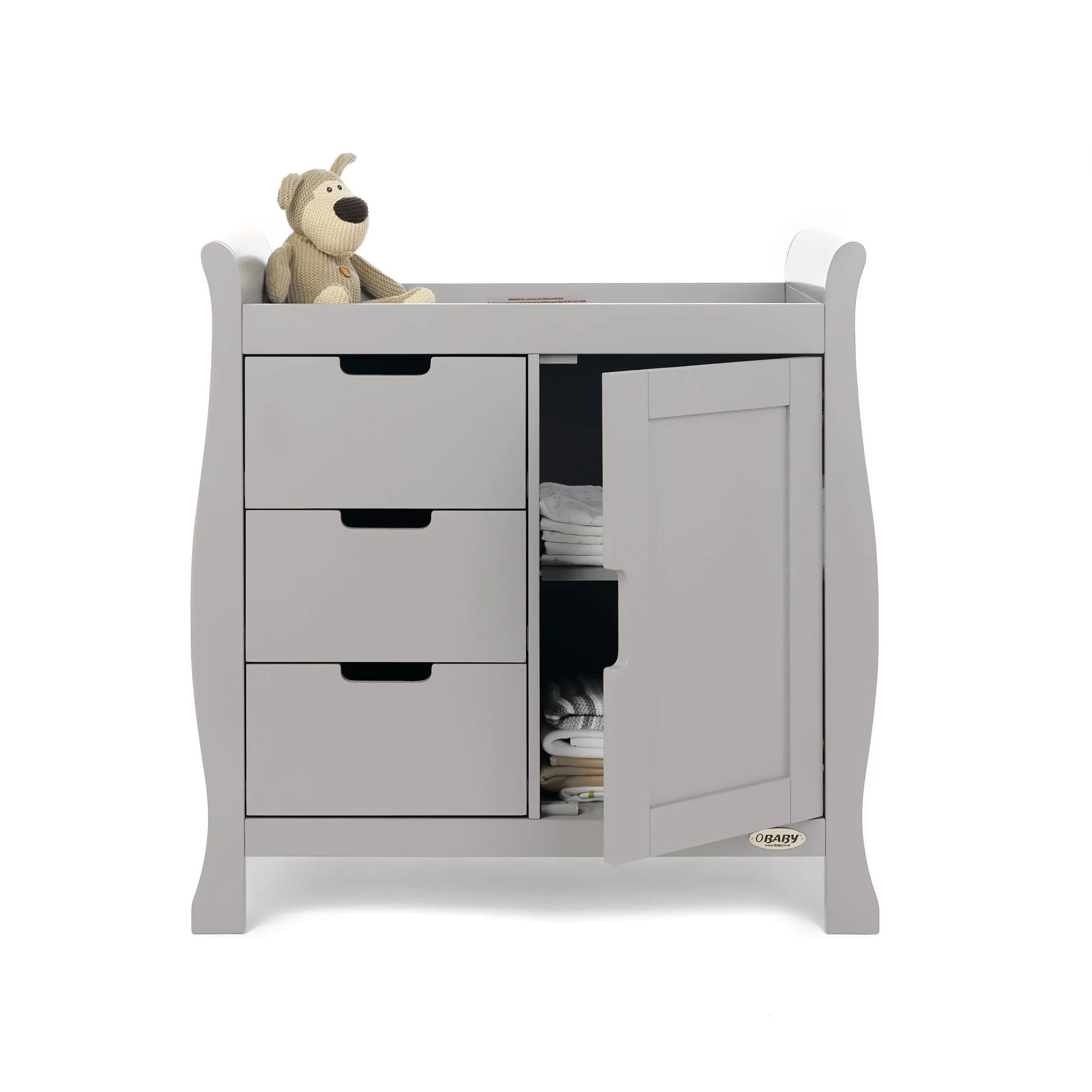 Obaby Stamford Closed Changing Unit - Warm Grey