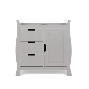 OBABY Stamford Sleigh Closed Changing Unit - Warm Grey